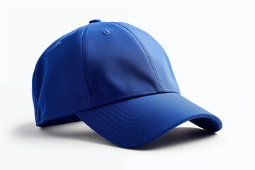 A stylish blue baseball cap perfect for a day out in the sun black baseball cap Mockup for Product Design logo Placement and Branding concept