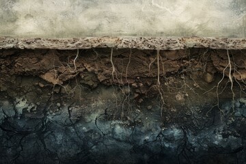 Abstract Earthy Textures with Roots, Artistic Background Concept