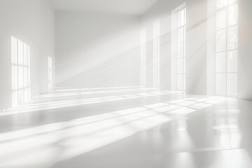 Soft white studio room background