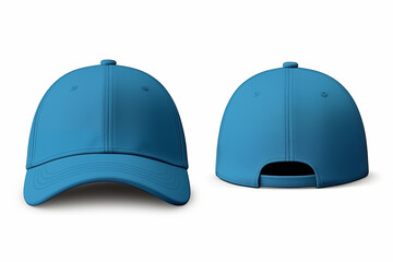 A stylish blue baseball cap perfect for a day out in the sun blue baseball cap Shirt Mockup for Product Design logo Placement and Branding concept
