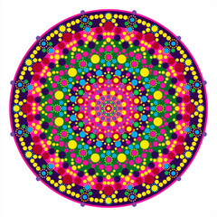 Mandala wit different colors ethnic ornament	