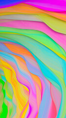 Paint wave abstract vertical background. 3d rendering illustration not AI