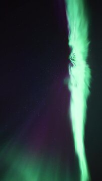 Hypnotizing dance of a strong aurora substorm captured  in very high detail on September 18th, 2023.