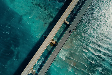 Seven Mile Bridge Florida Keys  - obrazy, fototapety, plakaty