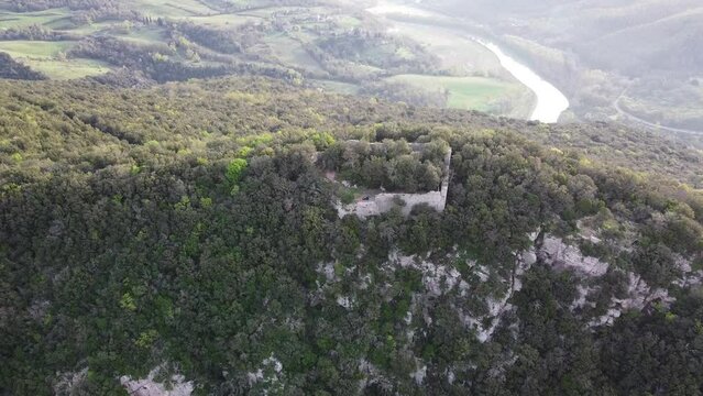 View of La Roccaccia, titignano, orvieto, italy, with a drone.
Landscape view.