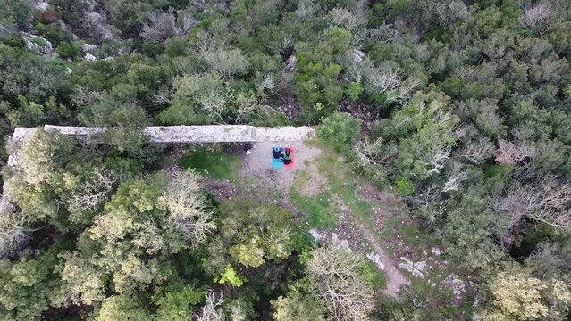 View of La Roccaccia, titignano, orvieto, italy, with a drone.
Landscape view.