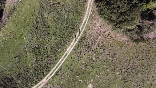 View of La Roccaccia, titignano, orvieto, italy, with a drone.
Landscape view.