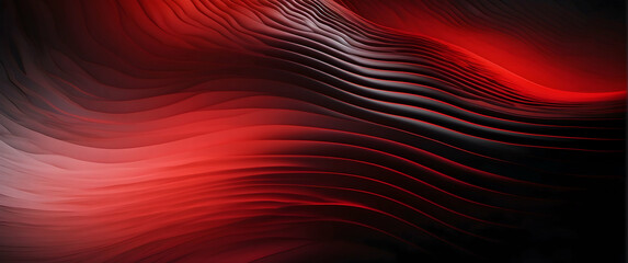 Obraz premium A vibrant image featuring a red abstract wave pattern that flows dynamically across the field, producing a sense of motion