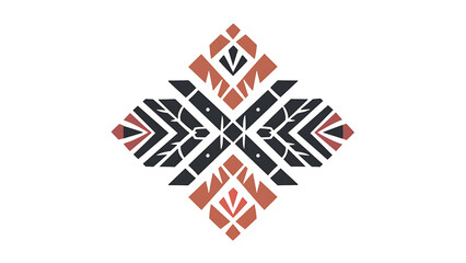 Tribal Traditions: Geometric Logo Design Reflecting Cultural Diversity, PNG Format with Transparent Background