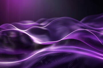 abstract purple wavy lines futuristic technology background digital ilustration