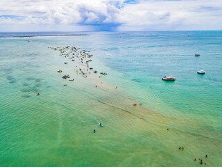 Aerial view of Barra Grande beach, Japaratinga, Alagoas