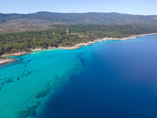 Sithonia coastline near Orange Beach, Chalkidiki, Greece