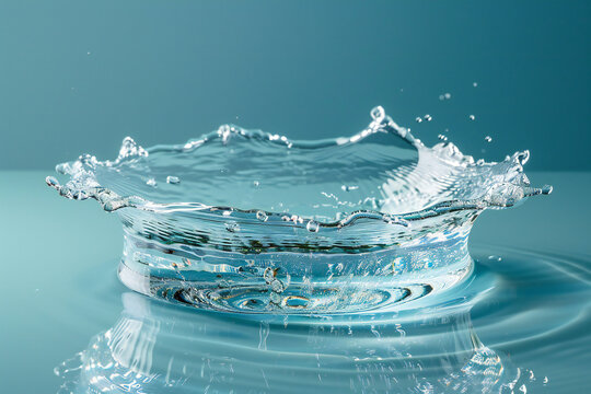 world ocean day background with water on blue backdrop