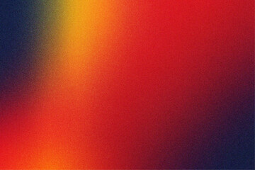 Underwater Fantasy: Grainy Texture Gradient in Red Yellow and Navy Blue - obrazy, fototapety, plakaty