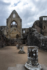Remains of Tintern abbey, the first Cistercian house in Wales, Monmouthshire