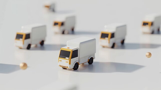 A minimalist approach to delivery service in a 3d render AI generated illustration