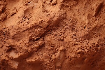 A detailed image showcasing a close-up of loose brown soil with small rocks and roots scattered, emphasizing its fine texture and dry appearance, capturing the essence of its natural composition.
