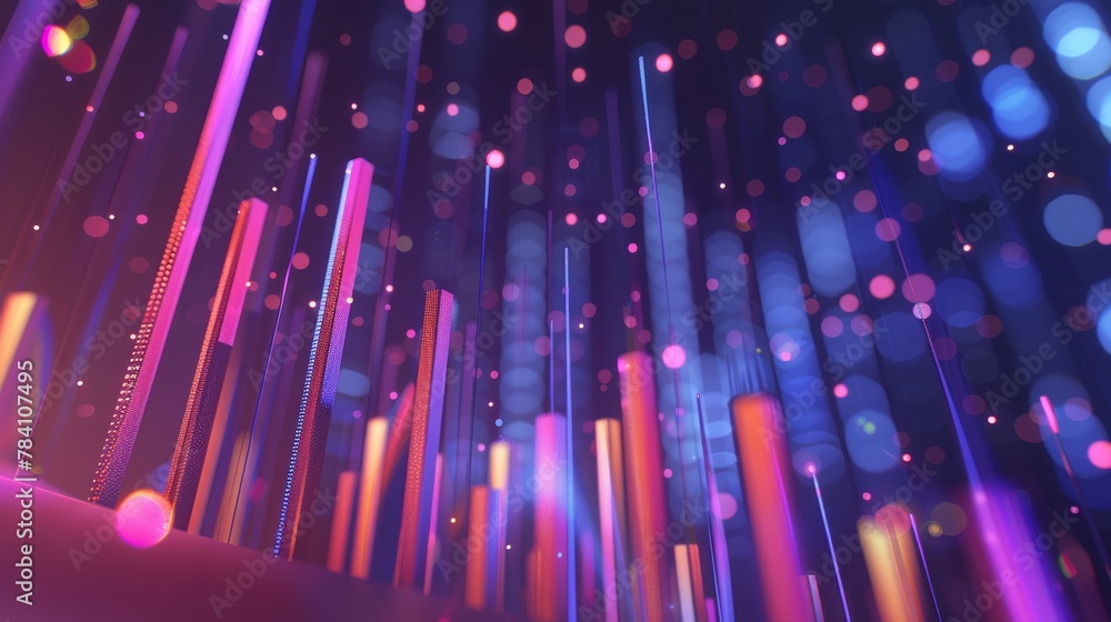 Poster a surreal 3d render of isolated financial graphs and charts floating in space ai generated illustrat