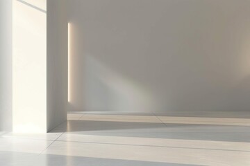 minimalist switch on off light in gray empty studio abstract 3d render digital ilustration