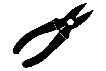 pliers silhouette vector art illustration 