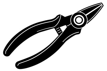 pliers silhouette vector art illustration 