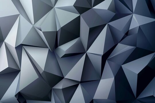 modern abstract background with 3d triangular shapes geometric design in shades of gray digital ilustration