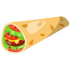 burrito icon illustration