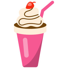 milkshake icon illustration