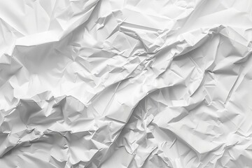 realistic crumpled white paper texture background detailed closeup of wrinkled surface empty space for text or design digital ilustration