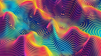 Abstract patterns with a holographic effect  AI generated illustration