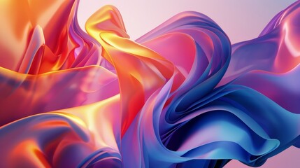 Abstract shapes morphing and shifting   AI generated illustration