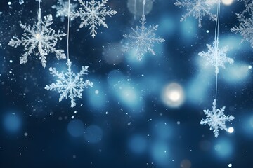 Fototapeta na wymiar Full Brightness Holiday Magic Gleaming Snowflakes Happy Christmas day beautiful pic
