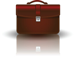 briefcase isolated on white