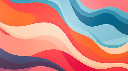 A background image with a pink, blue, and orange gradient.