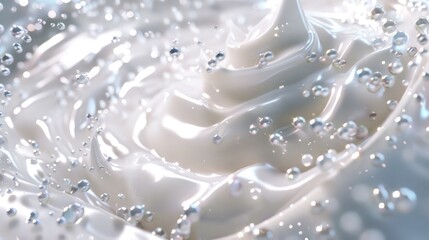 Captivating Cream Bubbles Exuding Luxurious Luminosity and Ethereal Elegance