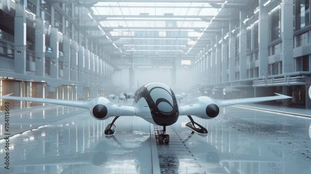 Aufkleber contemporary 3d renderings of isolated flying objects in a startup scene ai generated illustration