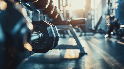 modern gym interior background  with various equipment
