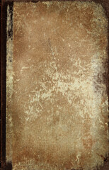 Antique Vintage Brown Beige Worn Torn Loved Travelled Green Book Cover Texture Background 