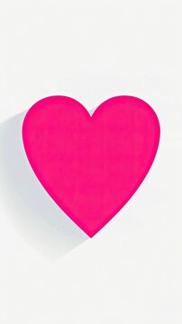a pink heart painted with watercolor paints on a white background, a pink heart leaks from it, drops of saturated pink paint flow down from the edges