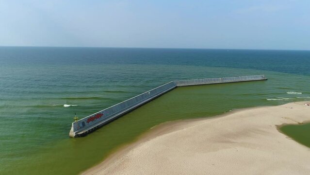 Breakwater Canal Jamno Mielno Falochron Kanal Aerial View Poland