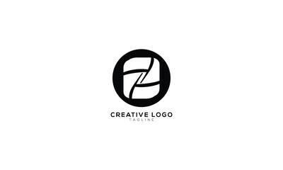 ZTF ZFT Abstract initial monogram letter alphabet logo design