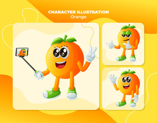 Cute orange characters as narcissistic