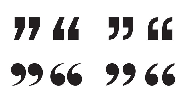 Vector Quotation Mark Icons Set