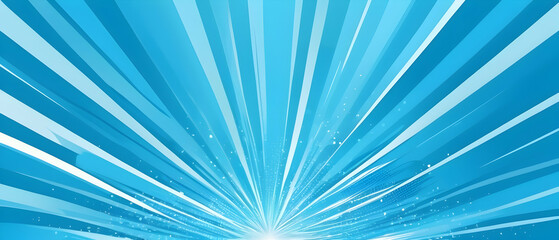 Abstract light blue rays background with halftone. Sunburst abstract background. Pop art comics book cartoon magazine style.