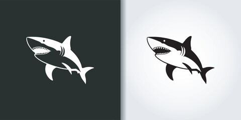 shark logo set  - obrazy, fototapety, plakaty