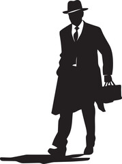 Briefcase Trek Corporate Stride Icon Executive Trek Businessman Walking with Purpose