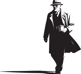 Professional Pilgrimage Businessman in Motion Executive Expedition Emblem of Business Mobility