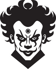 Sinister Soiree Eerie Clown Emblem Spectral Sideshow Creepy Clown Symbol
