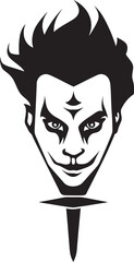 Macabre Merrymaking Creepy Clown Symbol Phantom Paradox Sinister Clown Logo Design