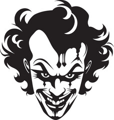 Twisted Tease Creepy Clown Emblem Shadowed Shenanigans Sinister Clown Symbol